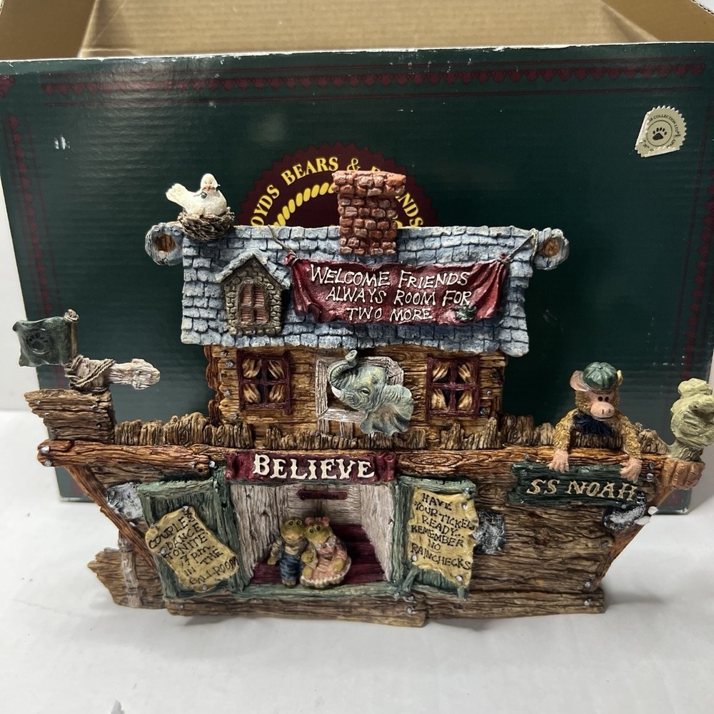 BOYDS BEARSTONE COLLECTION S.S. NOAH...THE ARK,‎ STYLE #2450 NIB